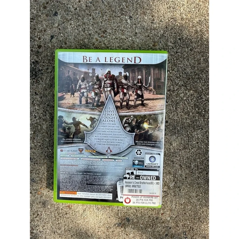 Assassin's Creed Brotherhoodu Xbox 360 Action-Adventure Game Ubisoft tested‎